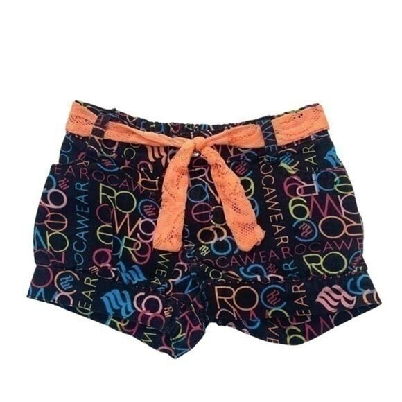 Rocawear Neon Printed Shorts Bloomers Size 12 Months Y2K - Picture 1 of 7